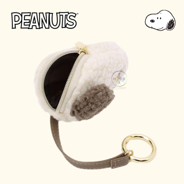 SNOOPY 史努比 歐拉夫 羔羊毛 絨毛 大頭收納包 附掛繩 2選1 