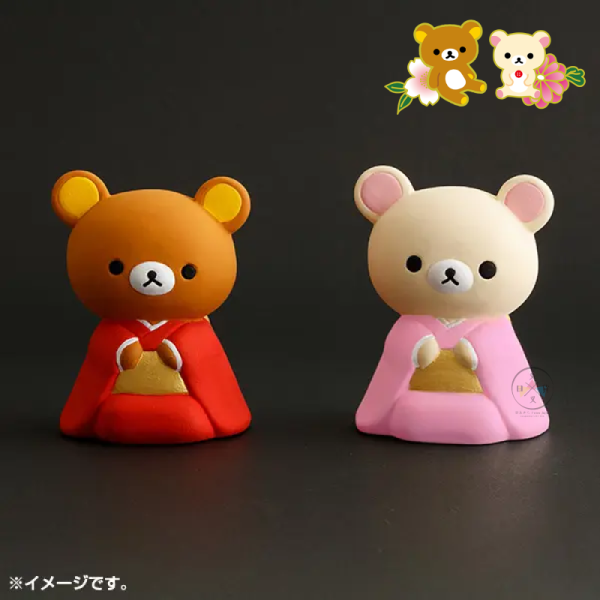 預購2月 拉拉熊 懶懶熊 懶妹 專賣店限定 博多人形 陶土人偶公仔 擺飾 傳統工藝品 2選1 日本製【9/17截止】 