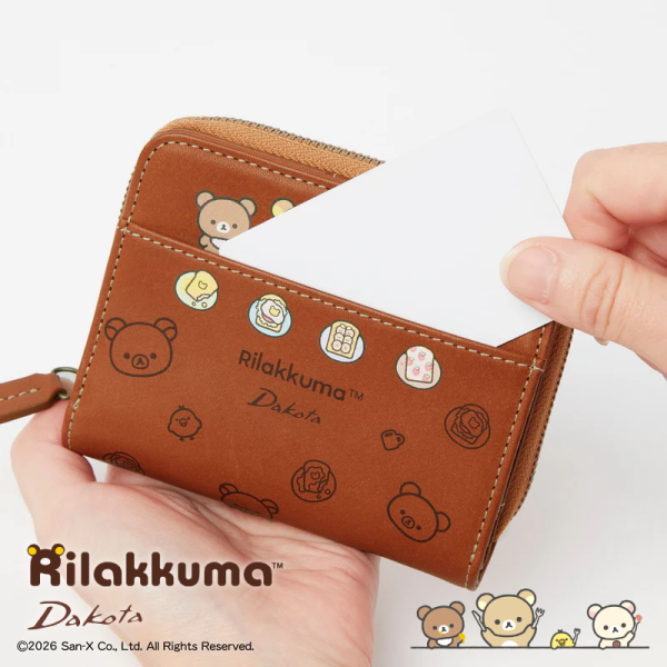 預購 拉拉熊 懶懶熊 小雞 專賣店限定Dakota聯名 皮革 兩折 短夾 拉鍊錢包 皮夾 2選1【4/30截止】 