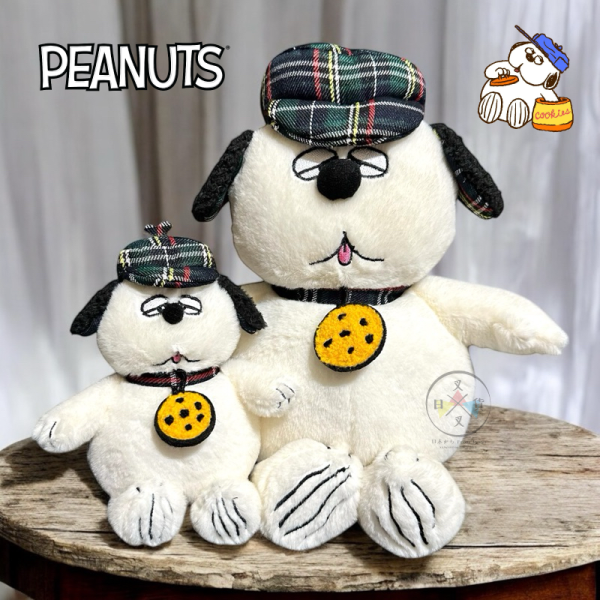 SNOOPY 史努比 歐拉夫 蘇格蘭紋 餅乾 絨毛玩偶 娃娃 S號 