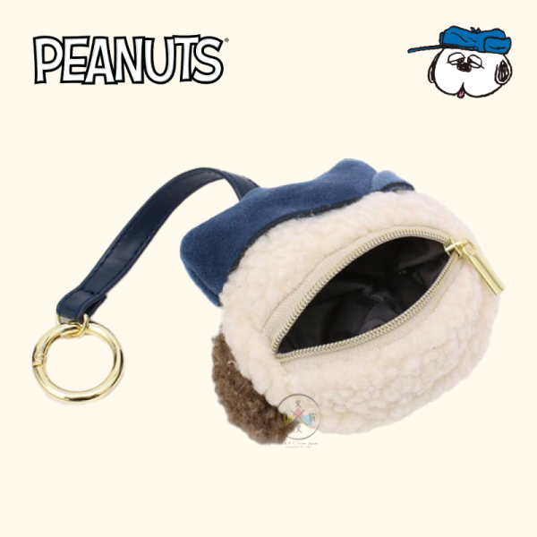 SNOOPY 史努比 歐拉夫 羔羊毛 絨毛 大頭收納包 附掛繩 2選1 