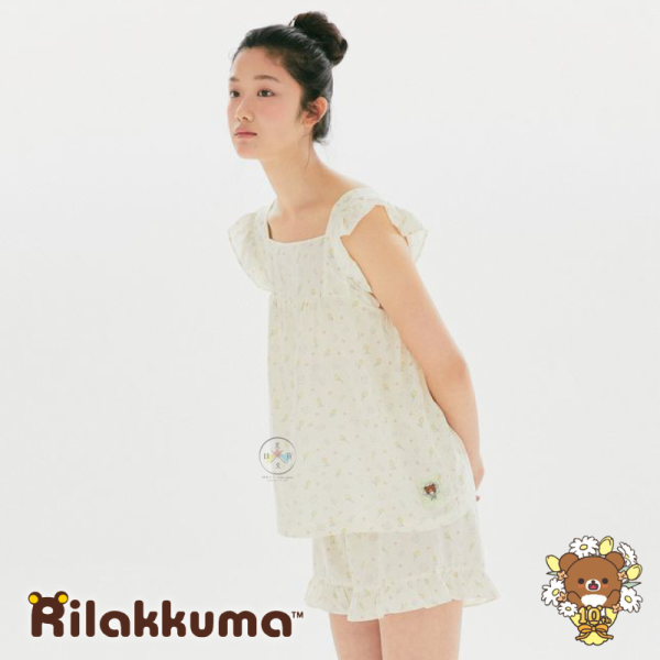預購7月 拉拉熊 懶懶熊 蜜茶熊 韓國限定 居家服 荷葉邊 無袖睡衣 睡褲 2件組 S/M/L 3選1【6/27截止】 