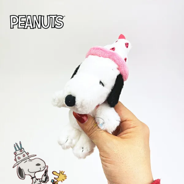 SNOOPY 史努比 75th 生日蛋糕 帽子 絨毛吊飾 