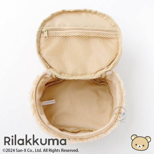 拉拉熊 懶懶熊 專賣店限定 手提 大臉 頭型 絨毛 刺繡 化妝包 收納包 