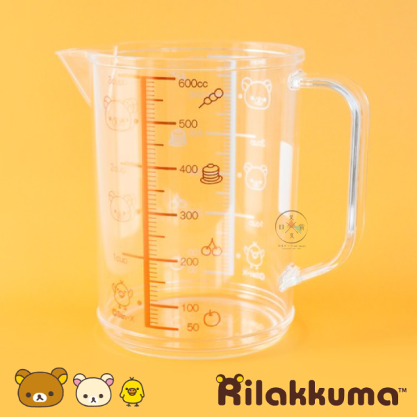 拉拉熊 懶懶熊 燙金 刻度量杯 料理用 烘焙量杯 600ML 日本製 
