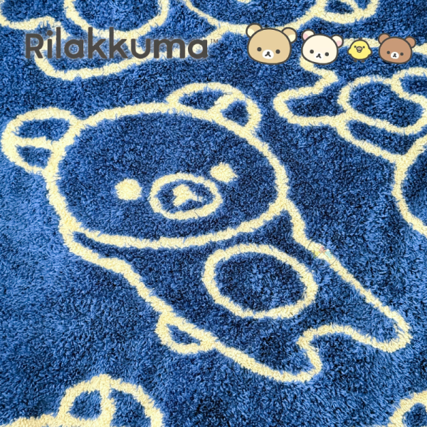 拉拉熊 懶懶熊 專賣店 長毛雙層 布標 毛毯 100x140公分 咖 藍色 2選1 