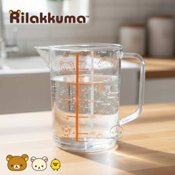 拉拉熊 懶懶熊 燙金 刻度量杯 料理用 烘焙量杯 600ML 日本製 