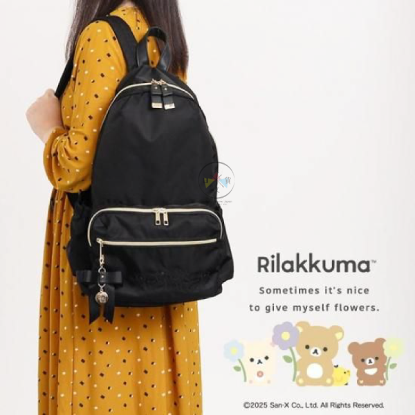 預購 拉拉熊 懶懶熊 專賣店限定 花花世界 防潑水 絲帶吊飾尼龍 後背包 【12/18截止】 