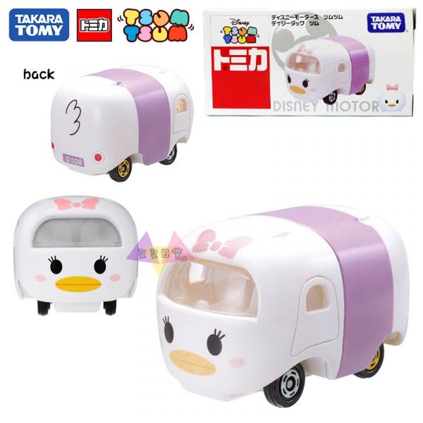 迪士尼TSUM TSUM黛西粉紅蝴蝶結TOMY小汽車公仔盒裝 