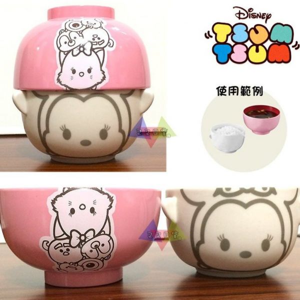 迪士尼Tsum Tsum 米奇 米妮湯碗飯碗組2選1 