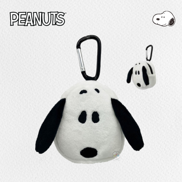 SNOOPY 史努比 歐拉夫 大頭 絨毛 收納包附登山扣 3選1 
