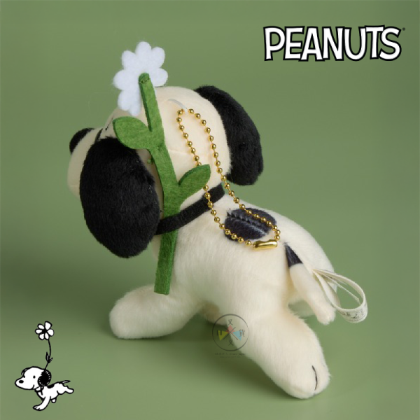 SNOOPY 史努比 1950s 小花 耳朵飛飛 絨毛吊飾 