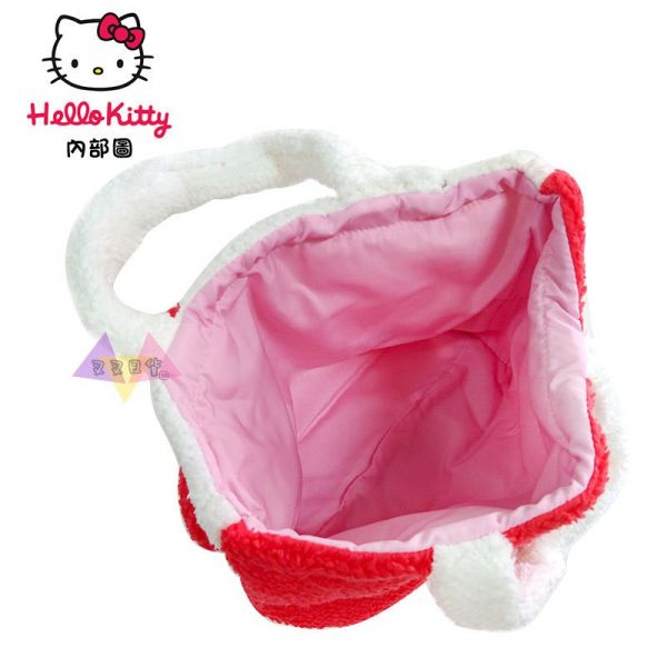 絕版!Hello Kitty凱蒂貓絨毛大臉手提袋 