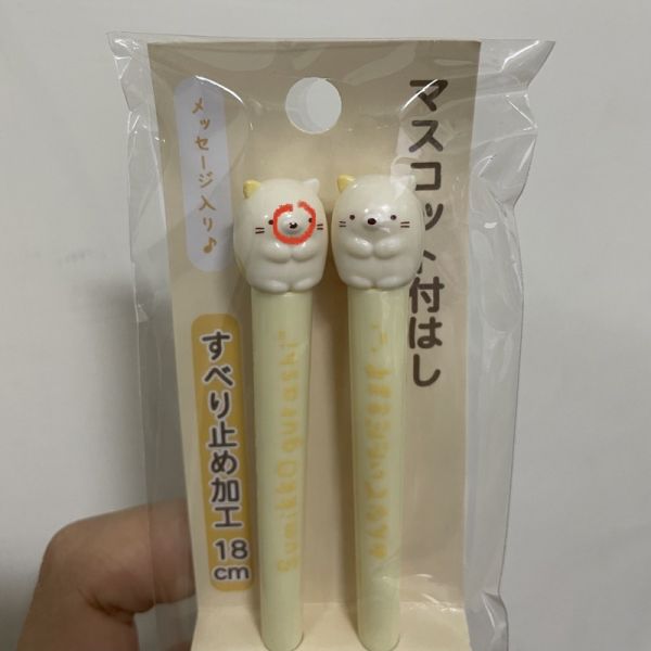 角落生物 貓咪 恐龍 炸蝦 炸魚尾公仔餐具筷子 4選1 