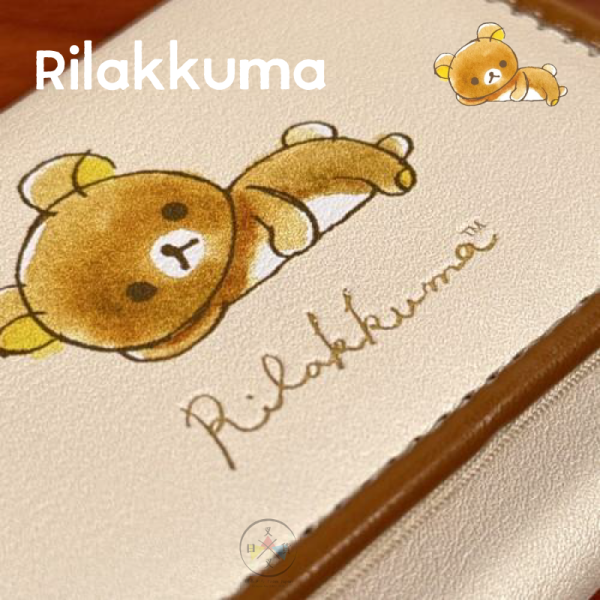 拉拉熊 懶懶熊 仿皮 三折短夾 零錢包 側躺 水彩風 壓紋 金屬牌 2選1 