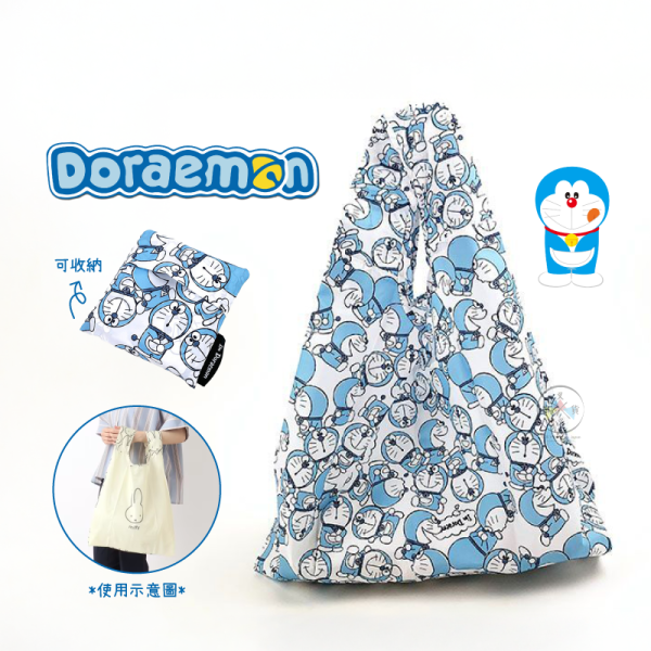 DORAEMON 哆啦A夢 滿版 可收納 環保袋 購物袋 