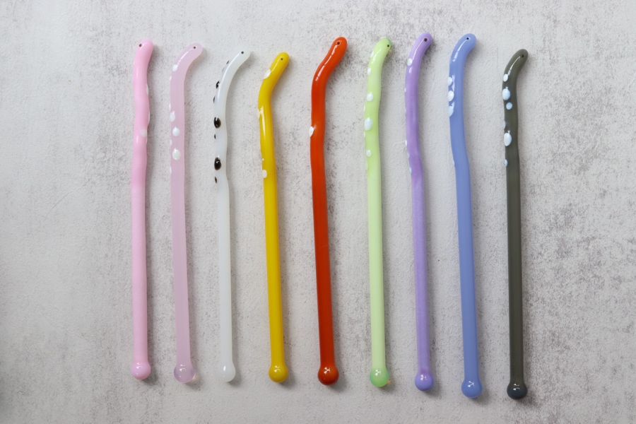 花園鰻攪拌棒點點款(現貨+預購) 精湛工藝,鑽石,貴金屬,珠寶,玻璃,純銀,純金,飾品,項鍊,禮物,禮品,穿搭,獨一無二,吊墜,戒指,時尚,配件,耳環,手鍊,前衛,玻璃工藝,風格,生日禮物