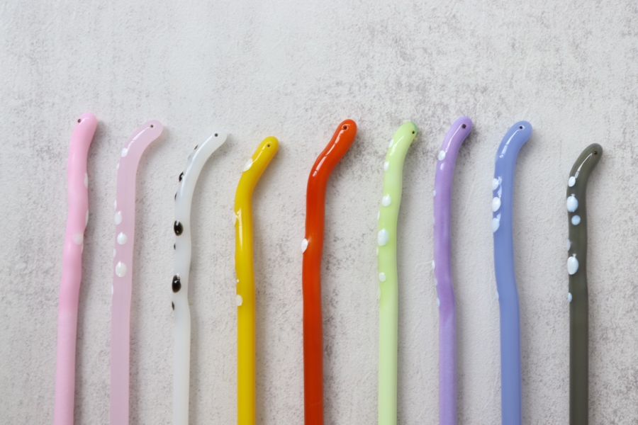 花園鰻攪拌棒點點款(現貨+預購) 精湛工藝,鑽石,貴金屬,珠寶,玻璃,純銀,純金,飾品,項鍊,禮物,禮品,穿搭,獨一無二,吊墜,戒指,時尚,配件,耳環,手鍊,前衛,玻璃工藝,風格,生日禮物