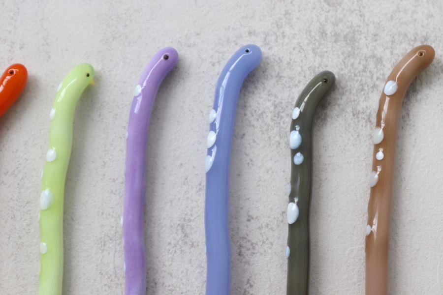 花園鰻攪拌棒點點款(現貨+預購) 精湛工藝,鑽石,貴金屬,珠寶,玻璃,純銀,純金,飾品,項鍊,禮物,禮品,穿搭,獨一無二,吊墜,戒指,時尚,配件,耳環,手鍊,前衛,玻璃工藝,風格,生日禮物