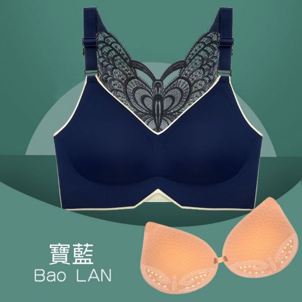 薄款蕾絲蝴蝶無鋼圈 無鋼圈