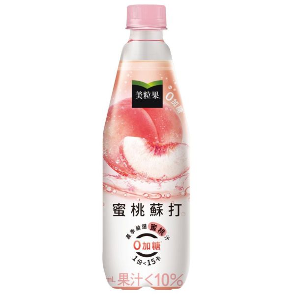 美粒果零加糖蜜桃蘇打500ml*24瓶 美粒果,零加糖,蜜桃蘇打,500ml,24,台灣,果汁氣泡水