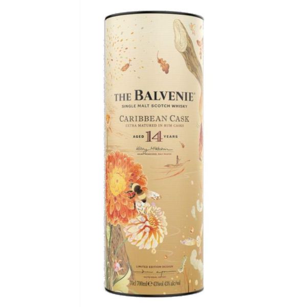 百富14年 花時心藝限量設計款2026年 The Balvenie 14Y Caribbean Cask Limited Edition 百富,14年,花時心藝,限量,設計,款,2026年,The,Balvenie,14Y,Caribbean Cask, Limited Edition,蘇格蘭,英國,威士忌,禮盒,圓筒