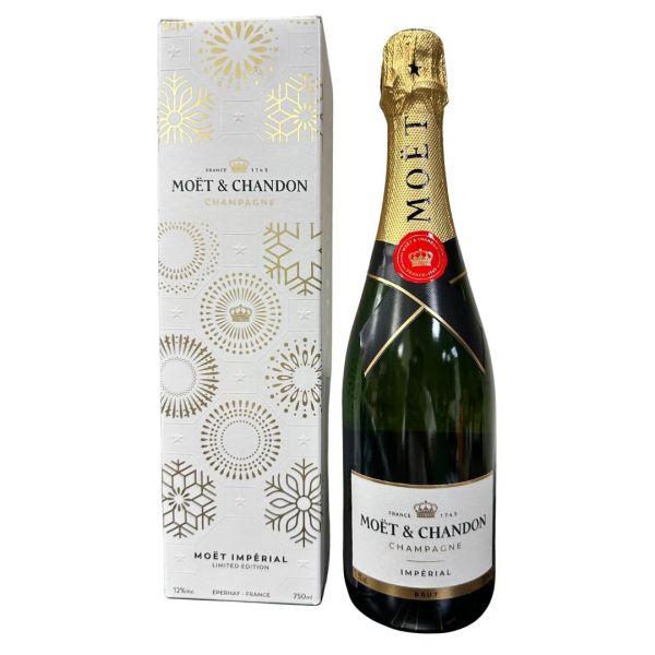 2022年酩悅香檳耶誕新年限定包裝（附提袋） Moët & Chandon 2022年,酩悅香檳,耶誕,新年,雪花,限量,法國,聖誕酒,送禮酒,禮物,聚餐酒