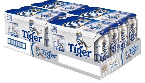 虎牌冰釀啤酒 Tiger Crystal 330ml x 24罐 虎牌,冰釀,啤酒,Tiger,Crystal,330ml,24罐