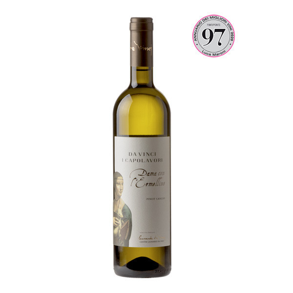 達文西 傑作《抱著銀貂的女子》灰皮諾白酒 eonardo da Vinci I Capolavori "Dama Con L'Ermellino" Pinot Grigio 達文西,傑作,抱著銀貂的女子,灰皮諾,白酒,eonardo da Vinci I Capolavori,Dama Con L'Ermellino,Pinot Grigio,義大利