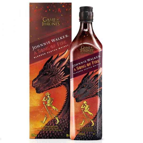 約翰走路蘇格蘭威士忌冰之歌限定版-火龍A Song Of Fire限定版Johnnie WalkerA Song Of Fire Blended Scotch Whisky 約翰走路,蘇格蘭,威士忌,冰之歌,限定版,火龍,A Song Of Fire,Johnnie Walker,Blended Scotch Whisky