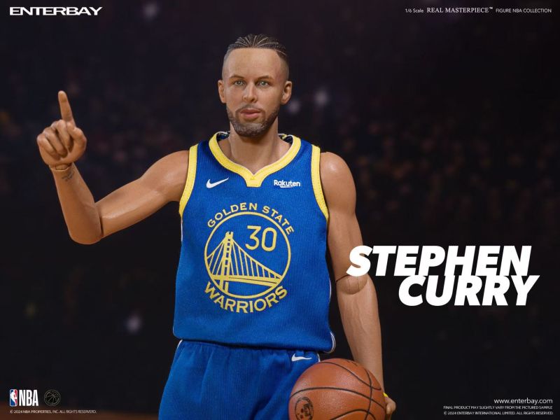 預購 ENTERBAY: 1/6 NBA系列 勇士隊 Stephen Curry史蒂芬 柯瑞 