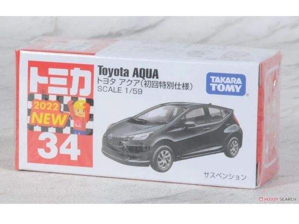   TOMICA 多美小汽車  # 034 豐田 TOYOTA AQUA 一般  