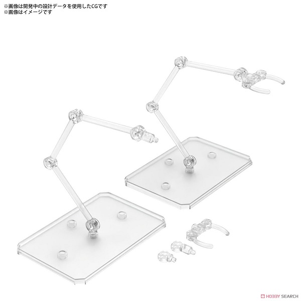 BANDAI 組裝模型  可動展示架 6 透明配色 