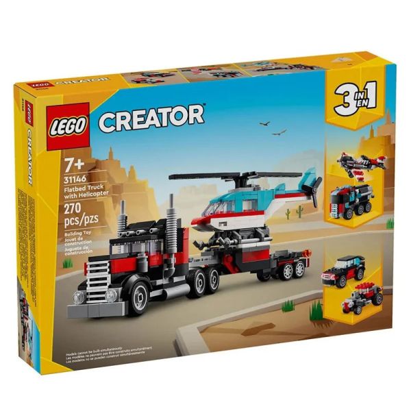 樂高 LEGO 31146 平板卡車和直升機 Flatbed Truck with Helicopter 