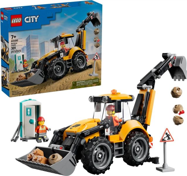 樂高 LEGO 60480 黃色反鏟裝載機 