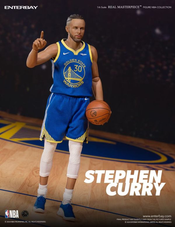 預購 ENTERBAY: 1/6 NBA系列 勇士隊 Stephen Curry史蒂芬 柯瑞 