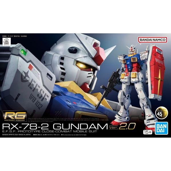 組裝模型 RG 1/144  RX-78-2 鋼彈 初鋼 Ver.2.0 