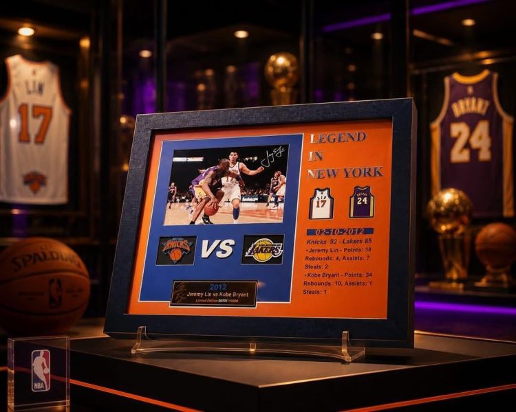 7-8月預購  黑曼巴KOBE vs 林來瘋Jeremy Lin 巔峰對決相框 林書豪 科比 