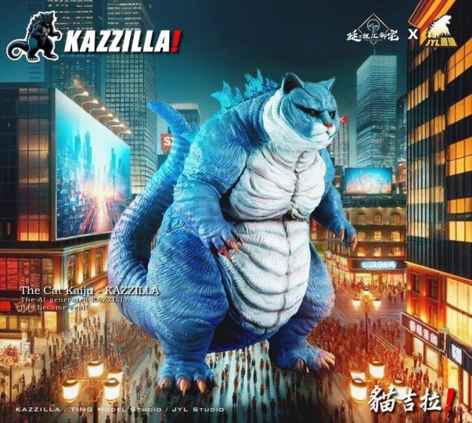 4-5月預購 廷a理工御宅 源瓏工作室 KAZZILLA 貓吉拉 30公分 一般版 發光版 