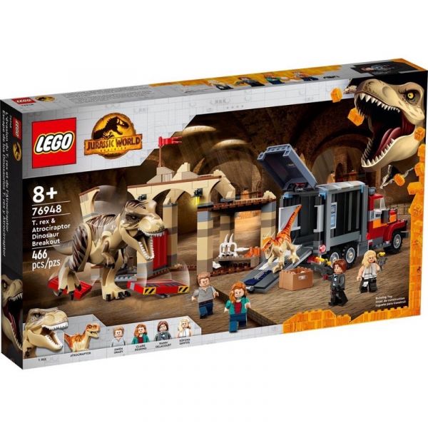 樂高 LEGO 76948 侏羅紀世界 霸王龍和野蠻盜龍逃脫 