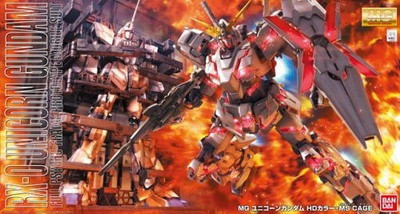 BANDAI MG 1/100 獨角獸SP映像版 HD配色+MS CAGE 