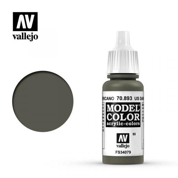 Acrylicos Vallejo 70893 - 美國暗綠色 Us Dark Green AV水漆 