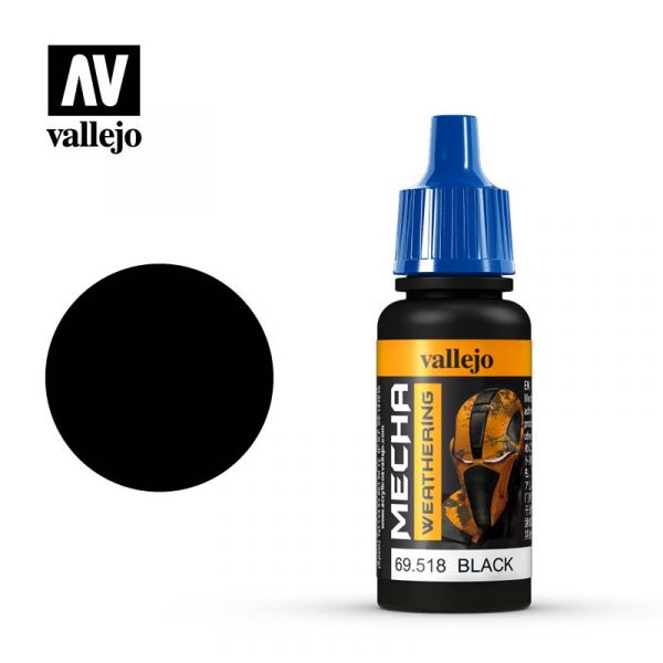 Acrylicos Vallejo 69518 - 黑色漬洗 AV水漆 