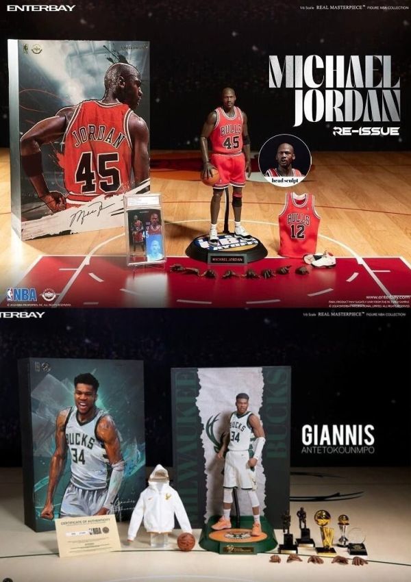 預購 ENTERBAY: 1/6 NBA系列 公牛隊 麥可喬丹 45號I’M BACK 限量版 