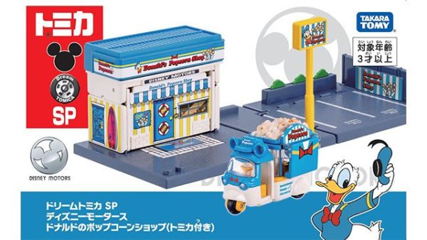 TOMICA 多美小汽車 DS新城鎮 唐老鴨爆米花店(附小車) 