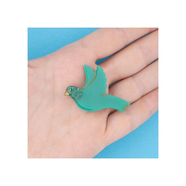 綠鳥髮夾 