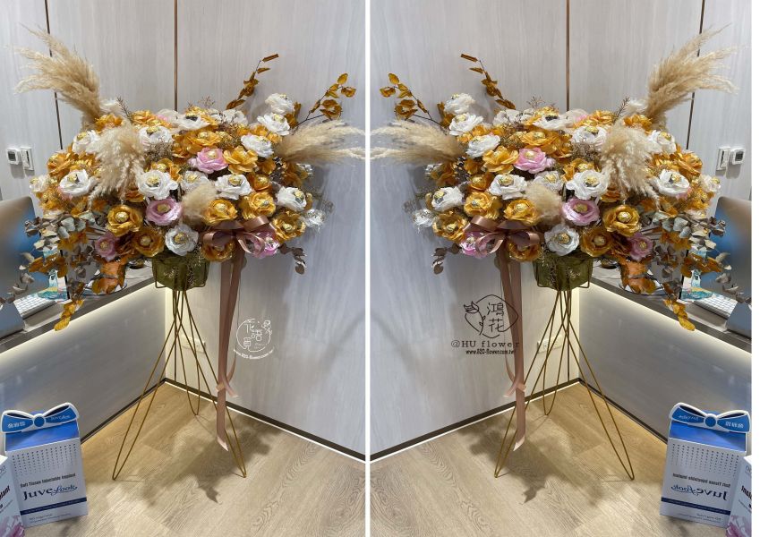 金莎花柱客製永生乾燥花柱(特別訂製版 )單支(一座) 一對\(二座) 台中鴻花花店代客送花-開幕,飲料店開幕,早餐店開幕,畫展,致贈花籃,高架花籃,高架藝術花柱,客製化藝術花柱,/氣球永生藝術花柱專屬於您的花禮!代客送花 中彰投全省代客送花