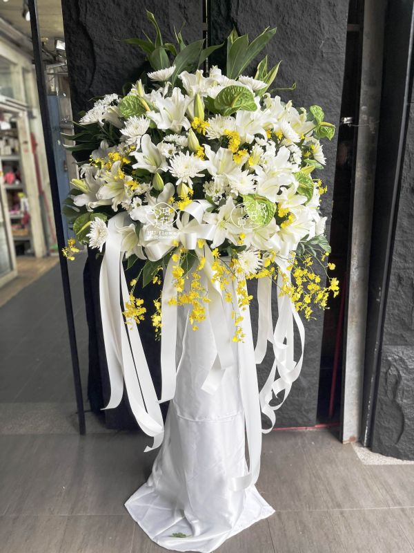 敬輓大型羅馬花柱(黃色2座一對) 