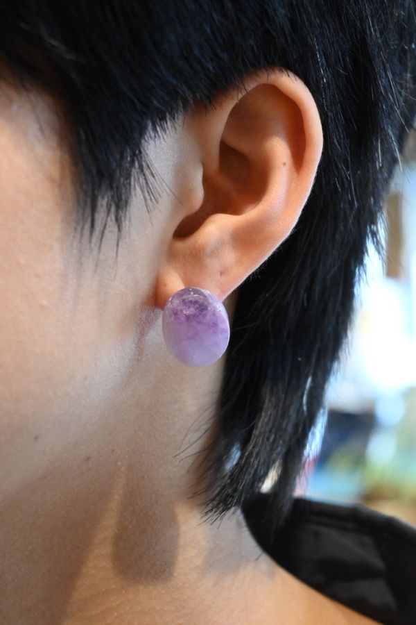 紫水晶耳環(一對)｜寶石拼圖 