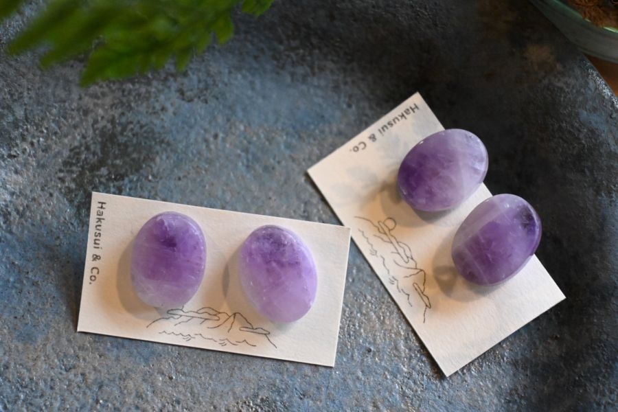 紫水晶耳環(一對)｜寶石拼圖 